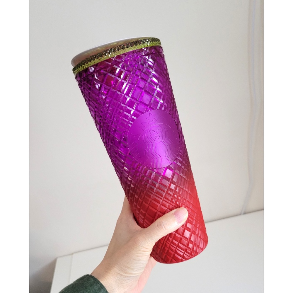 Starbucks 2024 Spring Jeweled Purple Red Ombre Shae Anthony She x This, 24 oz